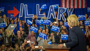 Hillary Clinton Speech to supporters after conceding to Bernie Sanders, Hooksett New Hampshire, 5 February 2016, USA