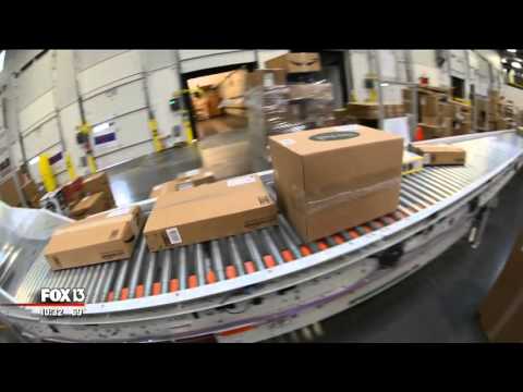 Behind the scenes of an Amazon warehouse