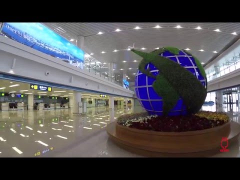 Inside the new Pyongyang Sunan International Airport in North Korea