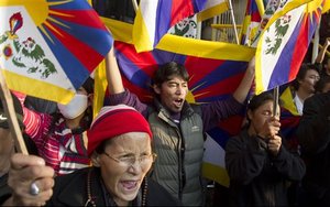 Exiled Tibetans shout slogans during a protest in solidarity with Tibetans who have self-immolated in Dharmsala, India, Thursday, Nov. 8, 2012. Three teenage monks and a Tibetan woman set fire to themselves to protest Chinese rule on the eve of a pivotal Communist Party congress, activists reported Thursday, in what they said were the most such protests in a single day.Exiled Tibetans shout slogans during a protest in solidarity with Tibetans who have self-immolated in Dharmsala, India, Thursday, Nov. 8, 2012. Three teenage monks and a Tibetan woman set fire to themselves to protest Chinese rule on the eve of a pivotal Communist Party congress, activists reported Thursday, in what they said were the most such protests in a single day.