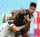 Kevin Naiqama offloads.