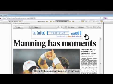 Denver Post Digital Replica Edition Tutorial Overview