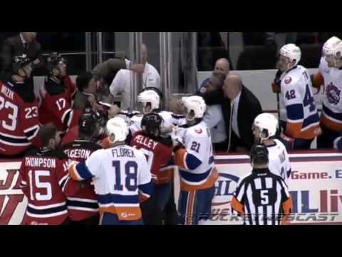 Bridgeport Sound Tigers vs Albany Devils - LINE BRAWL - AHL - April 16, 2016 (HD)