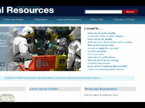 The New Missouri Department of Natural Resources Website