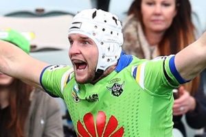 Jarrod Croker celebrates his golden point match-winner.