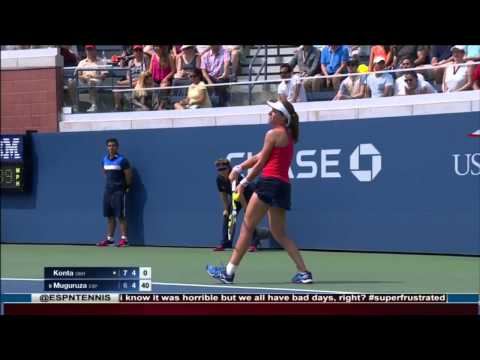 Garbiñe Muguruza vs Johanna Konta US OPEN 2015 R2