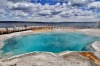 Although small, West Thumb Geyser Basin, located along the shore of Yellowstone Lake, was the most scenic geyser basin ...