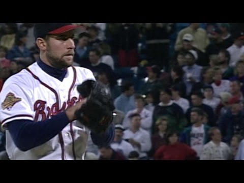 1996 WS Gm5: John Smoltz strikes out 10