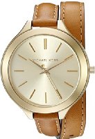 Michael Kors Slim Runway MK2256 Women's Wrist Watches, Gold Dial