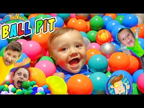 BALL PIT IN OUR HOUSE!!  Crazy Kids Get 22k Balls! (FUNnel Vision Family Fun Indoor Activities)