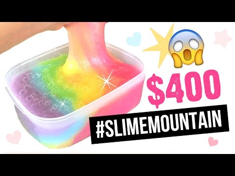 #SLIMEMOUNTAIN!!! Super Satisfying DIY Instagram Slime With 100+ Tubes and $400 Worth Of Glue!