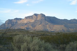 View of El Capitan and the Guadalupe Mountains of Texas and New Mexico.