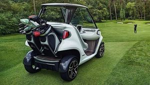 Mercedes-Benz Style Edition Garia Golf Car is a star on the course.