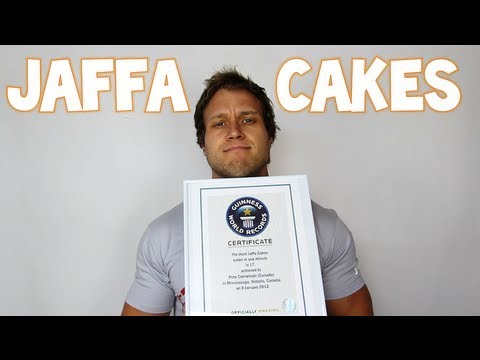 Guinness World Record for Most Jaffa Cakes (17) Eaten in One Minute | Furious Pete