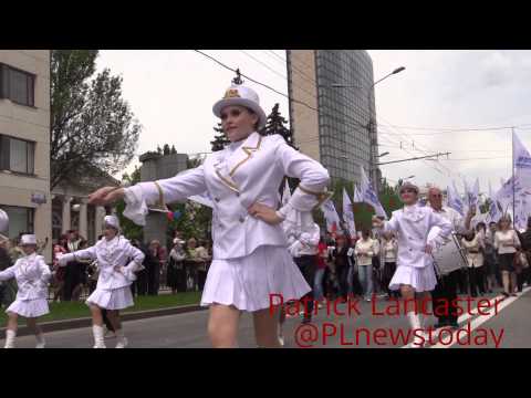 Donetsk Peoples Republic one year Independence day parade