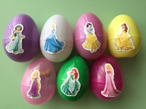 Surprise Eggs, Toys Include Princess Cinderella Princess Belle Princess Rapunzel Princess Ariel ...