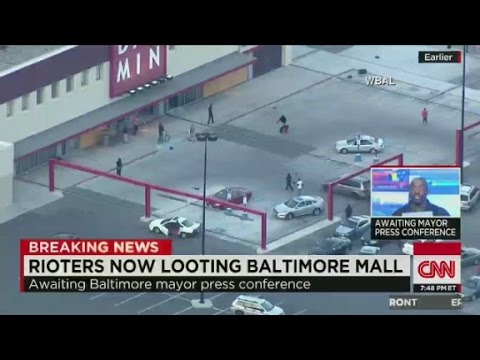 Police: Rioters looting at Baltimore mall