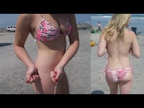 HER BATHING SUIT KEPT FALLING OFF AT THE BEACH! - FAIL - BIKINI