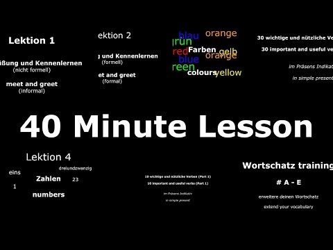 Learn German: Common Phrases, 30 Important Verbs & Core Vocabulary #A - #E (40 Minute Lesson)