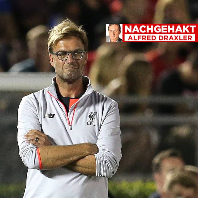 Jürgen Klopp sieht unzufrieden aus