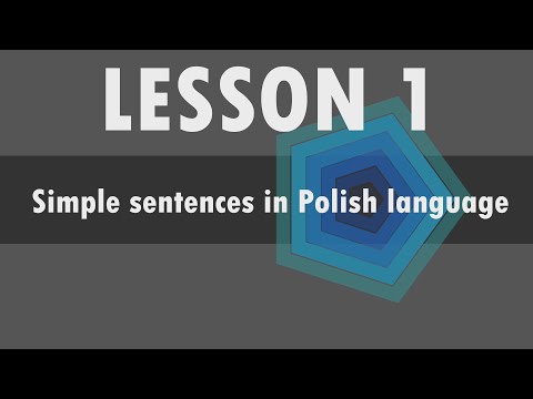 Lesson 1 – Simple sentences in Polish language