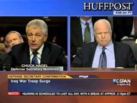 Chuck Hagel And John McCain Clash Over Surge In Iraq