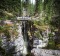 Two women look at Maligne Canyon.