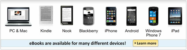 eBooks are available for many different devices.