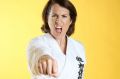 Lally Katz says karate helps her to slow down and focus.