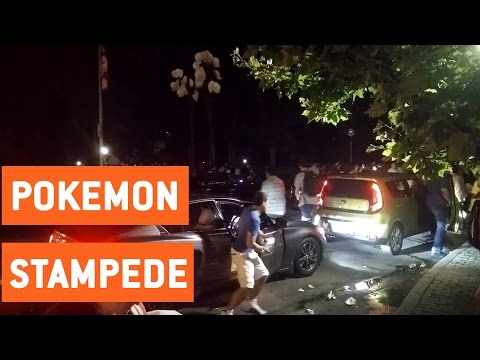 Pokemon Go Stampede in Central Park | Vaporeon Spotting