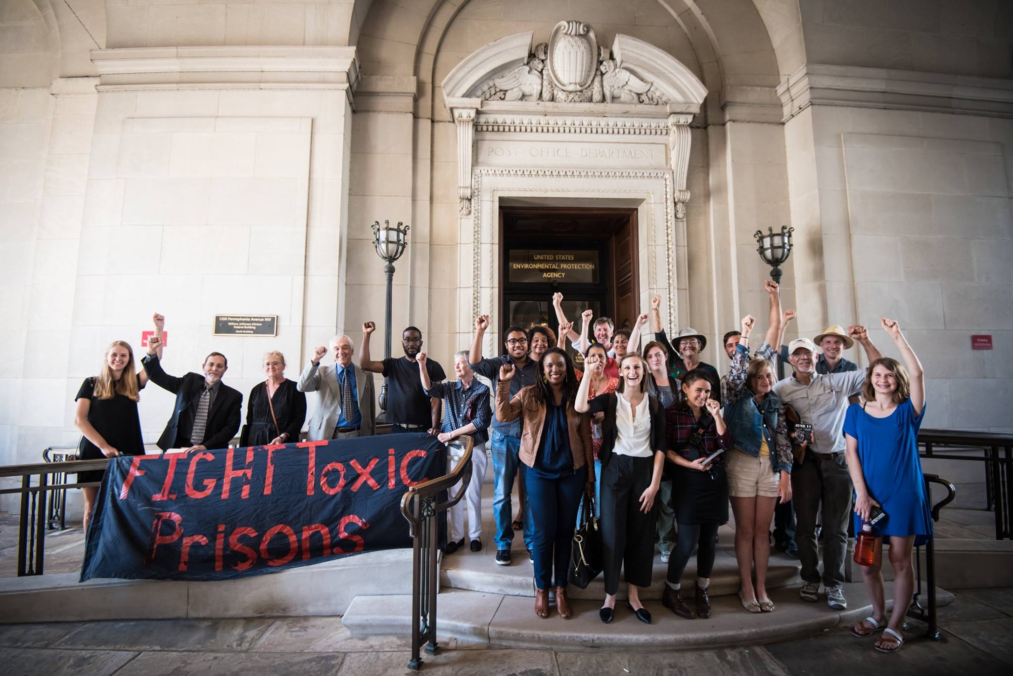 Prison Ecology Project and friends at the EPA HQ in D.C., June 10, 2016