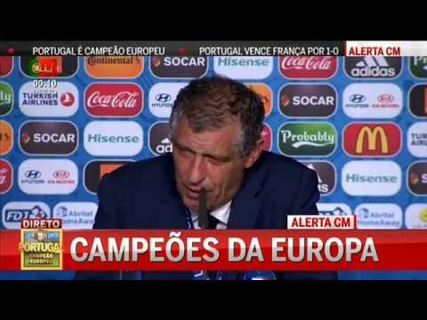 Fernando Santos Conf de Imprensa Portugal 1 x 0 França Final Euro 2016