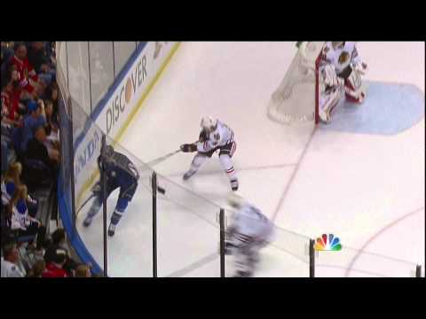 Brent Seabrook charging major on David Backes Chicago Blackhawks vs St. Louis Blues 4/19/14 NHL