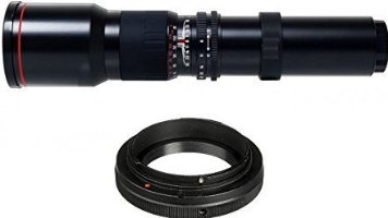 500mm f/8.0 Telephoto Lens For Canon EOS 1D, 5D, 6D, 7D, Mark II, III, 10D, 20D, 30D, 40D, 50D, 60D, 70D, 100D, 300D, 350D, 400D, 450D, 500D, 550D, 600D, 650D, 700D, 1000D, 1100D & 1200D Digital SLR Cameras (Preset)