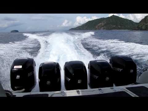 5 Mercury Outboard Motors on the Sea Marlin Fast Boat - Bali to Gili Islands