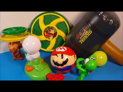 2006 NINTENDO MARIO CHALLENGE SET OF 6 McDONALD'S HAPPY MEAL TOY'S VIDEO REVIEW