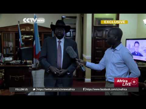 President Salva Kiir shows scarred presidential compound