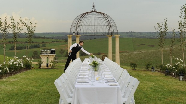 The table is laid for the Secret Supper Club at a private estate.