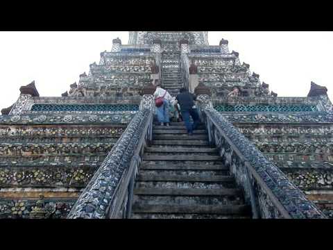 Visiting Wat Arun (Temple of the Dawn), Bangkok, Thailand   HD