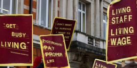 London's cinema workers march through central London