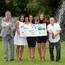 Members of the Davies family (from the left) Keith Reynolds, Sonia Davies, Stephanie Davies, Courtney Davies and Steve Powell, who scooped a £61.1 million EuroMillions jackpot, celebrate their win at the Celtic Manor Resort in Newport, south-east Wales. PRESS ASSOCIATION Photo. Picture date: Wednesday August 3, 2016. See PA story LOTTERY EuroMillions. Photo credit should read: Ben Birchall/PA Wire