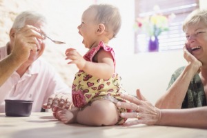 Doting grandparents: Ripe to become cheap holiday babysitters.