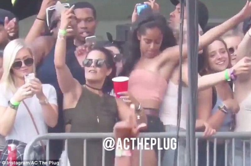  she was spotted twerking and grinding with friends while they listened to rapper Bryson Tiller (Photo: Instagram/ AC The Plug)