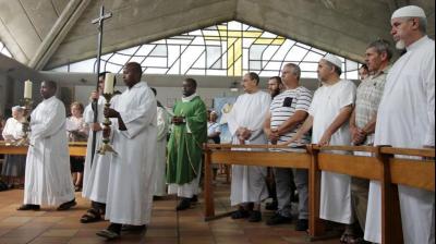 More than 100 Muslims were among the 2,000 faithful who packed the 11th-century Gothic cathedral of Rouen, near the Normandy town where two jihadi teenagers slit the throat of 85-year-old Father Jacques Hamel.