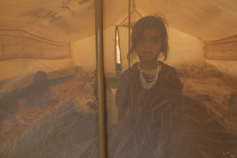 Displaced children, who fled from Islamic State violence, are seen inside a tent at a refugee camp in the Makhmour area near Mosul, Iraq June 17, 2016. (Ari Jalal, Reuters)