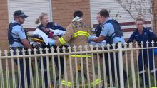 A nine year-old girl is rushed to hospital with severe burns after a house fire this morning. 