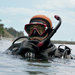 Yasuo Takamatsu near the Takenoura port after a practice dive.