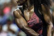 Williams during her match on Sept. 4 against Bethanie Mattek-Sands, a veteran who unexpectedly took the first set.