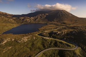 Other-worldly: Driving on NC500 near Loch Assynt.