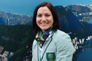 True champion: Australia team captain Anna Meares delievered a powerful speech at the athlete's village in Rio. 